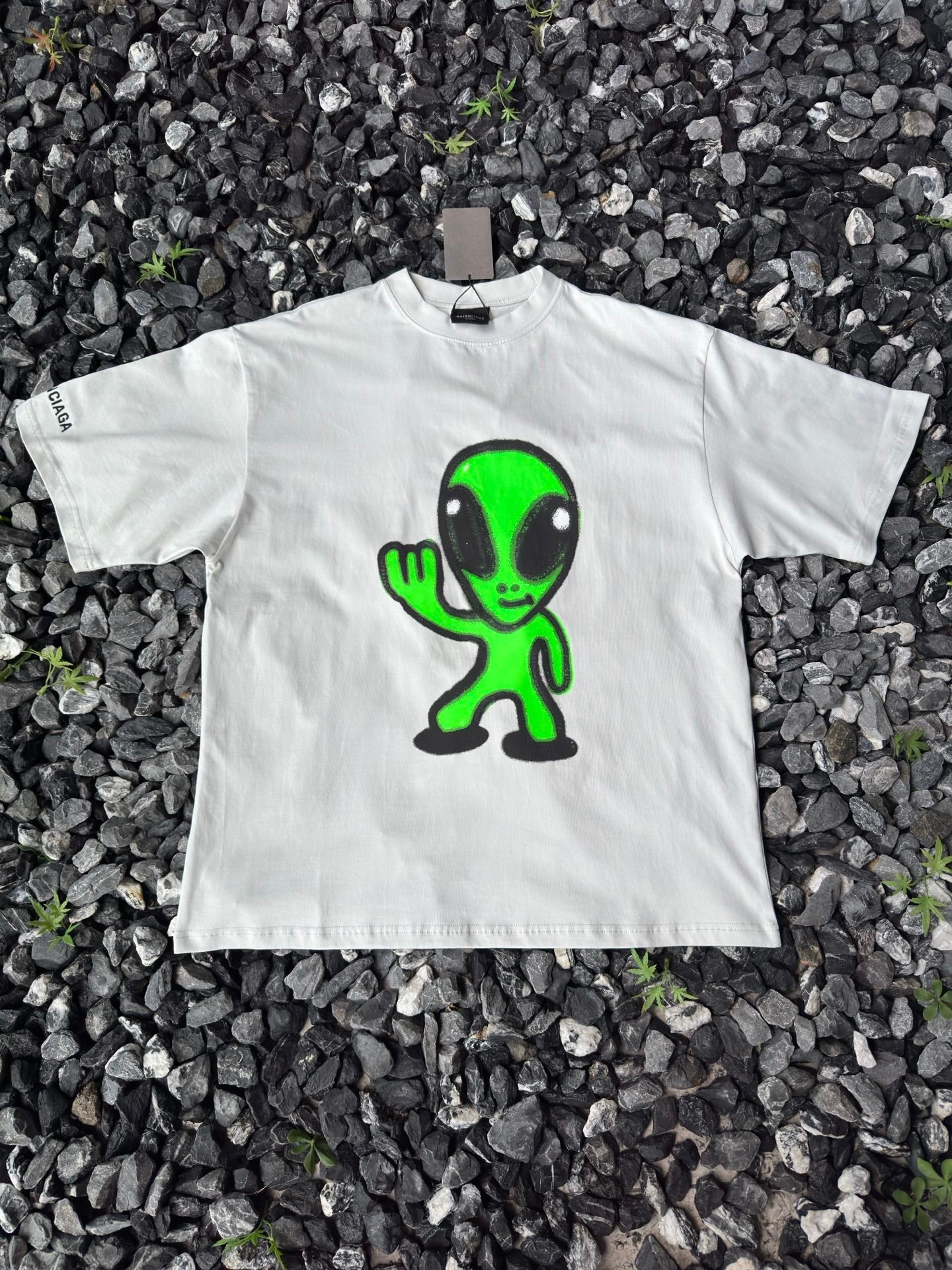 Balenciaga 2025 “Alien” Fluorescent Tee: Design, Fabric & Print Details