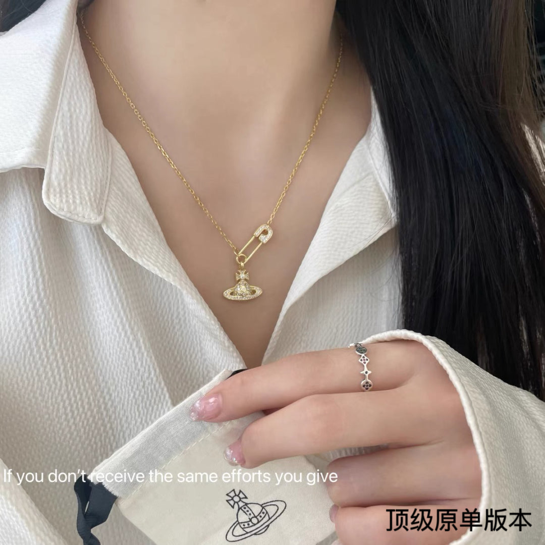 LuxluxHouse Best Quality Accessories Earrings Vivienne Westwood Necklace