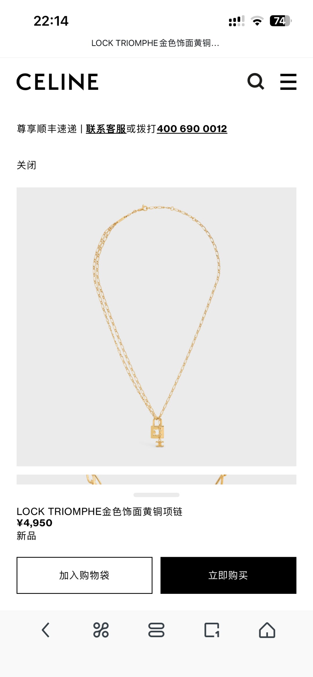 LuxluxHouse Best Quality Accessories Necklace Celine