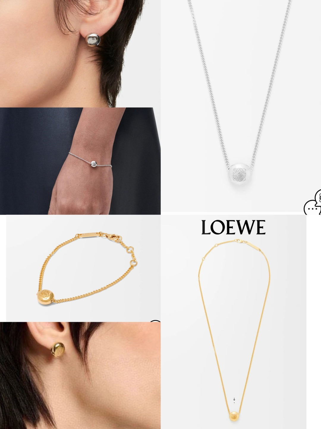 LuxluxHouse Best Quality Accessories Bracelet Earrings Necklace Loewe