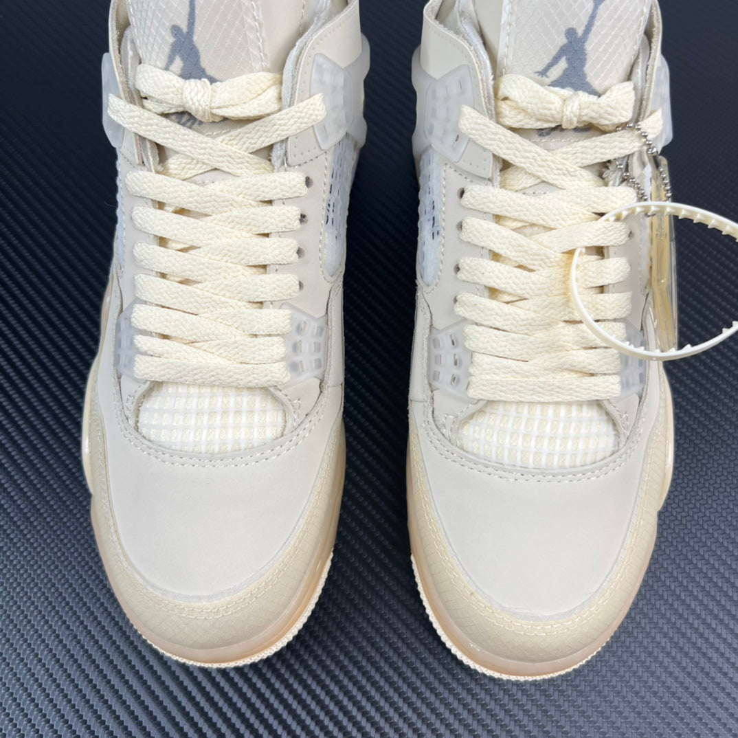 PB Batch-Off White × Air Jordan 4 “Sail”