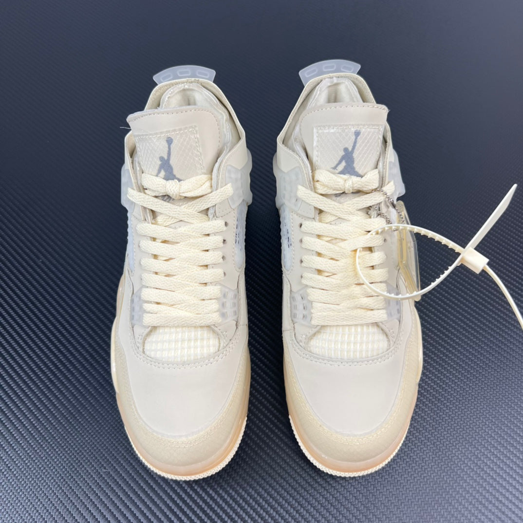 PB Batch-Off White × Air Jordan 4 “Sail”