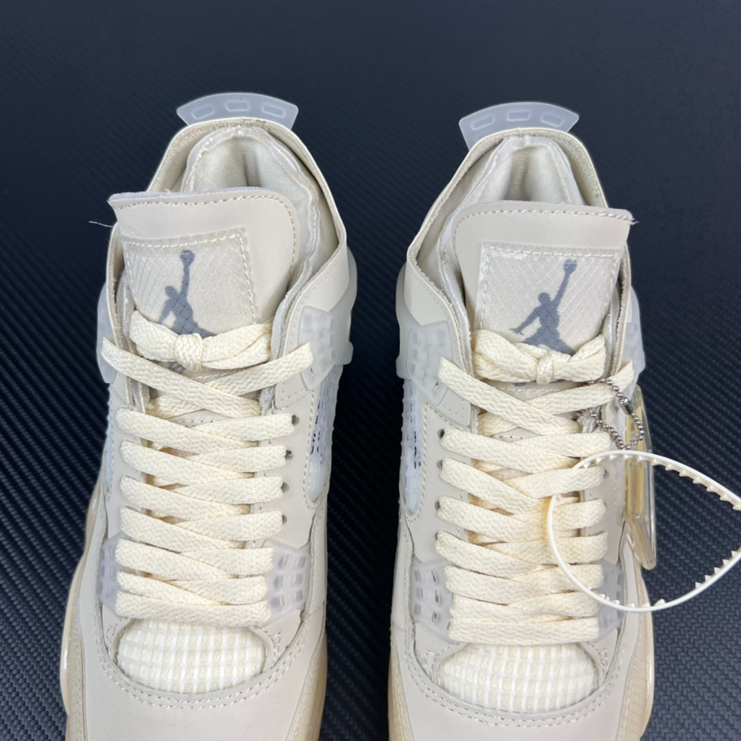 PB Batch-Off White × Air Jordan 4 “Sail”