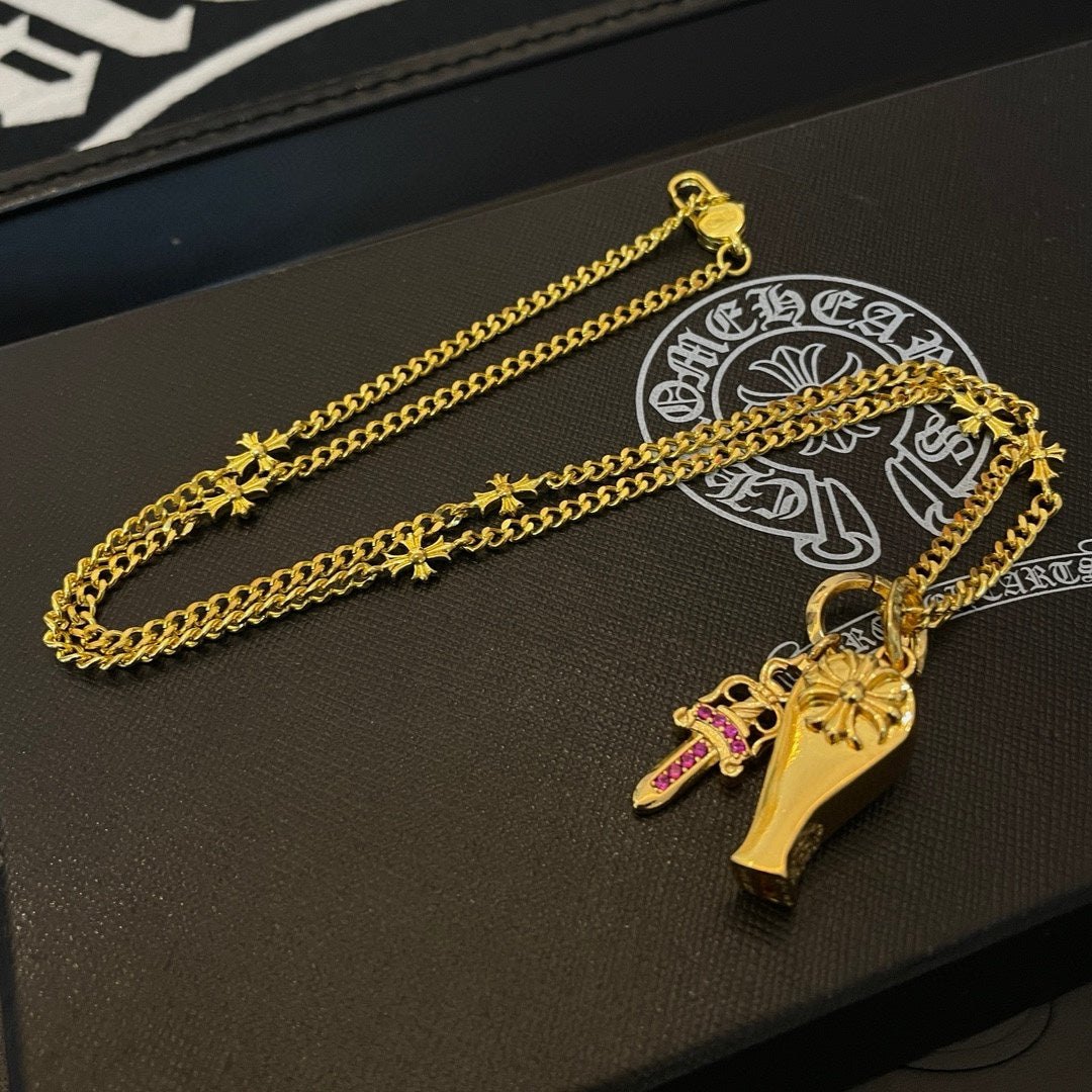LuxluxHouse Best Quality Accessories Necklace Chrome Hearts