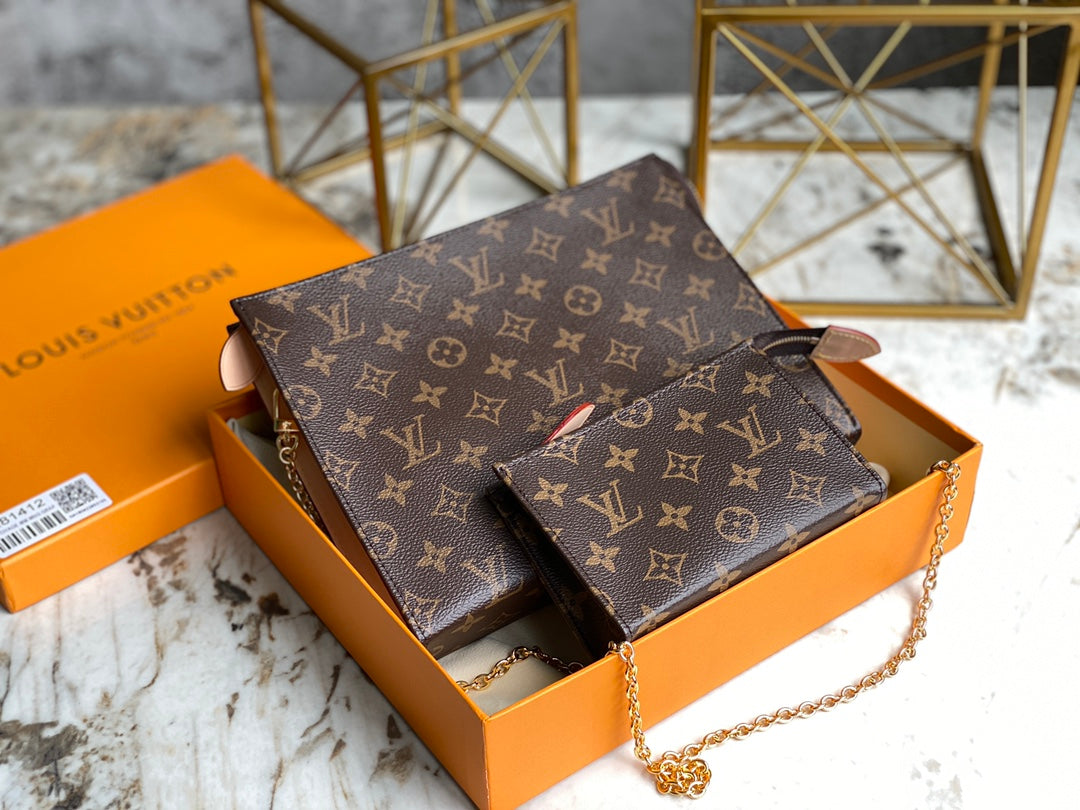 LuxluxHouse Great quality Louis Vuitton Bag Top Quality 26*20*5CM 15.5*10*5CM Free shipping