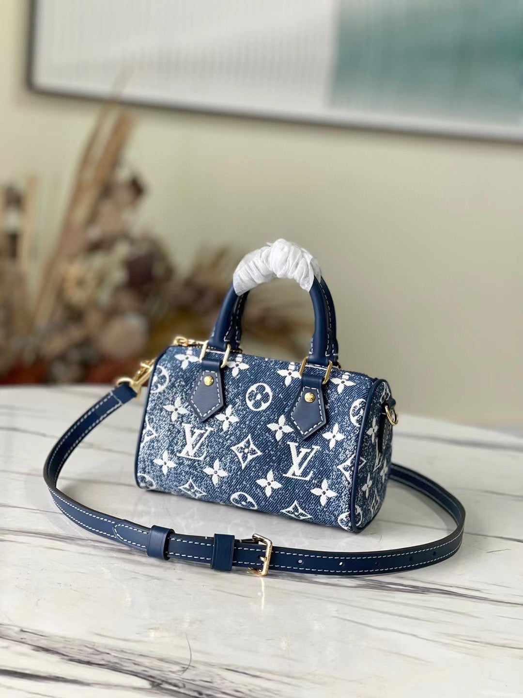 LuxluxHouse Great quality Lady Louis Vuitton nano speedy handbag Top Quality M81168 16*10*7.5cm Free shipping