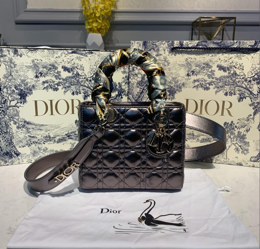 Free shipping LuxluxHouse Dior Top Bag 20.5*8.5*17cm