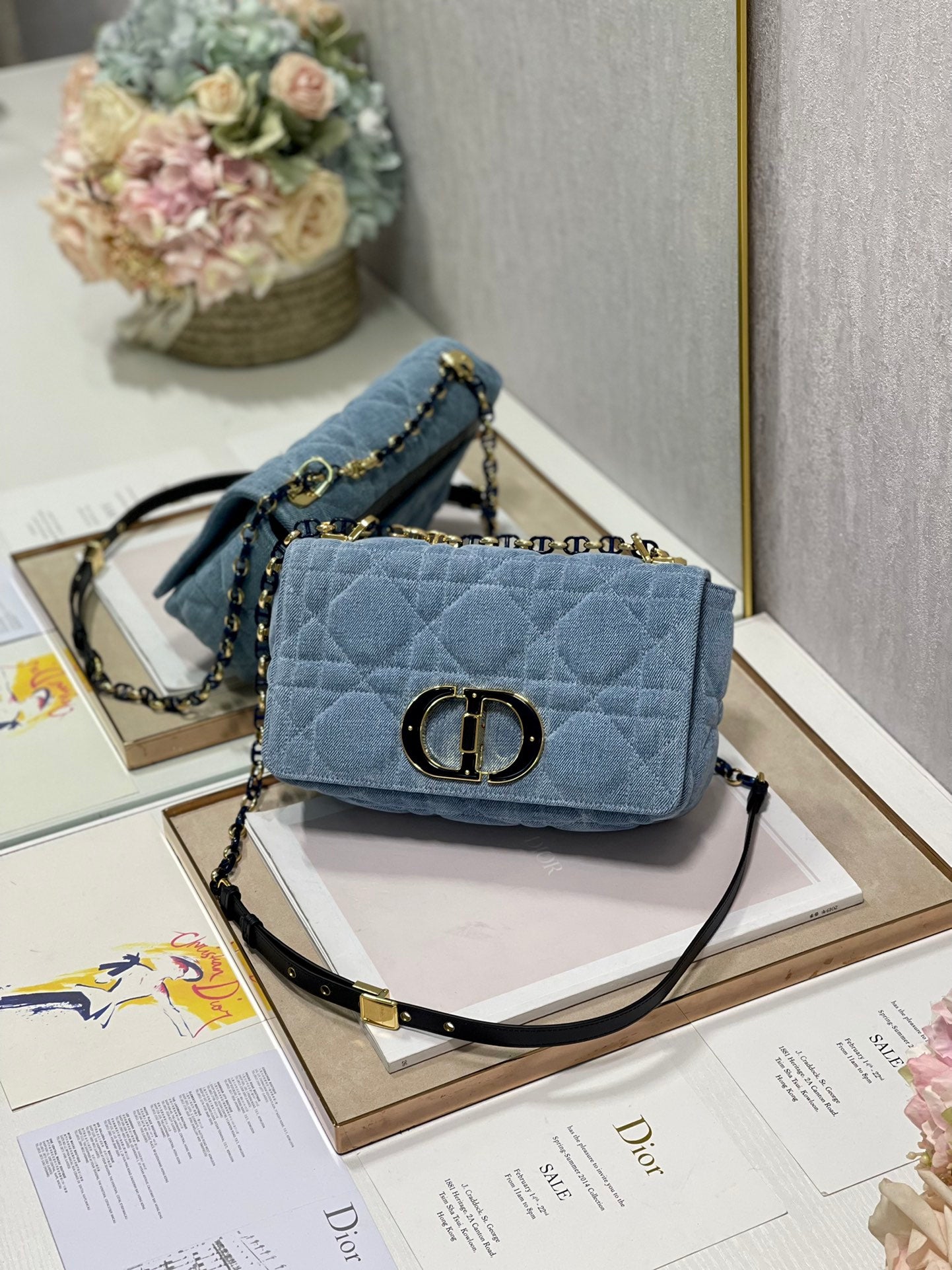 Free shipping LuxluxHouse Dior Top Bag 25.5*15.5*8CM