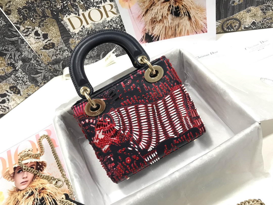 Free shipping LuxluxHouse Dior Top Bag 17*15*7cm