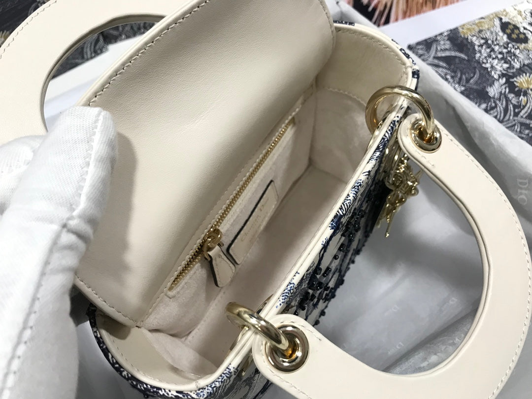 Free shipping LuxluxHouse Dior Top Bag 17*15*7cm