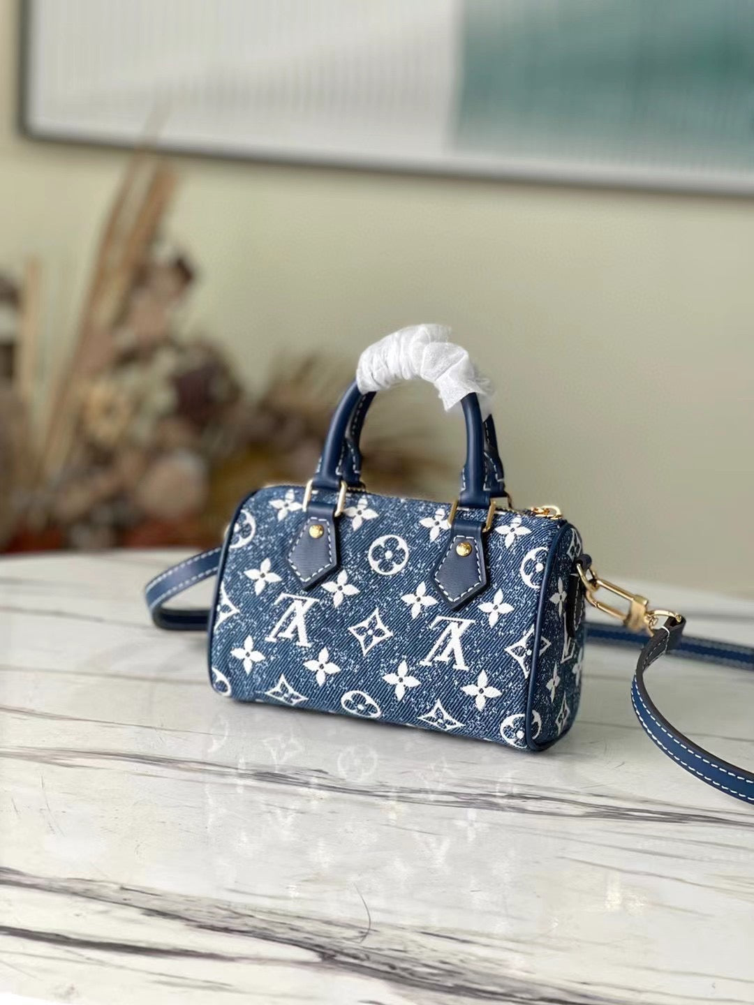 LuxluxHouse Great quality Lady Louis Vuitton nano speedy handbag Top Quality M81168 16*10*7.5cm Free shipping