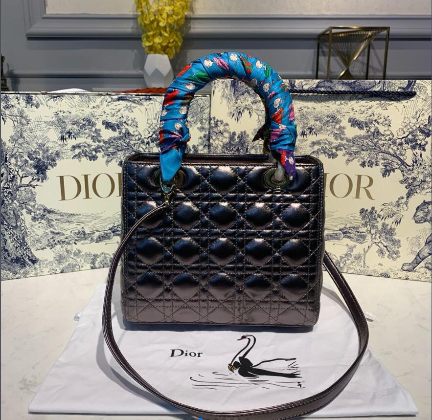 Free shipping LuxluxHouse Dior Top Bag 24*12*20cm