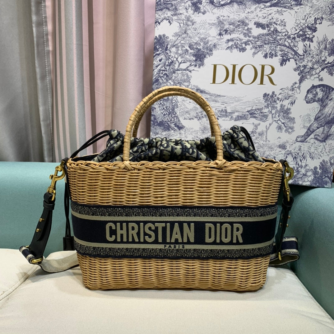 Free shipping LuxluxHouse Dior Top Bag 37*21*12cm