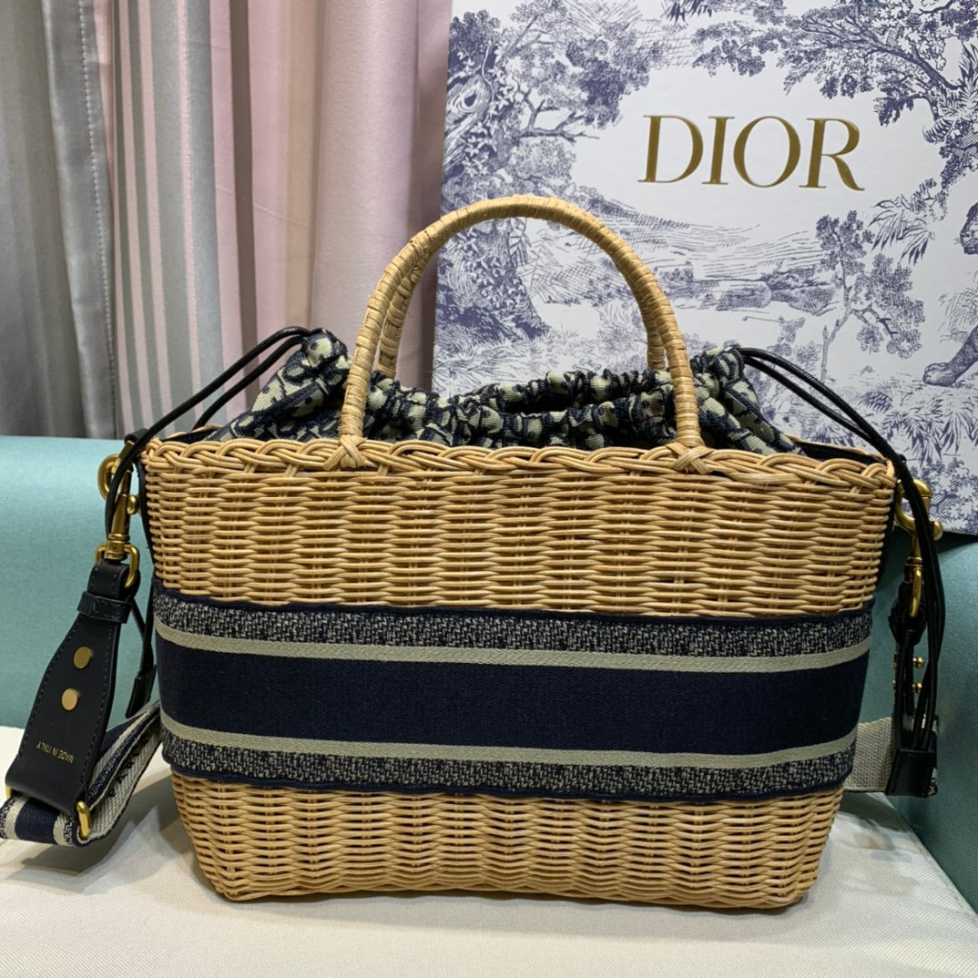 Free shipping LuxluxHouse Dior Top Bag 37*21*12cm