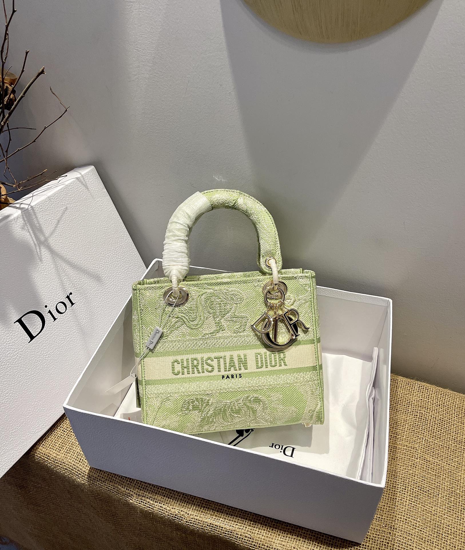 Free shipping LuxluxHouse Dior Top Bag 24*20*11cm