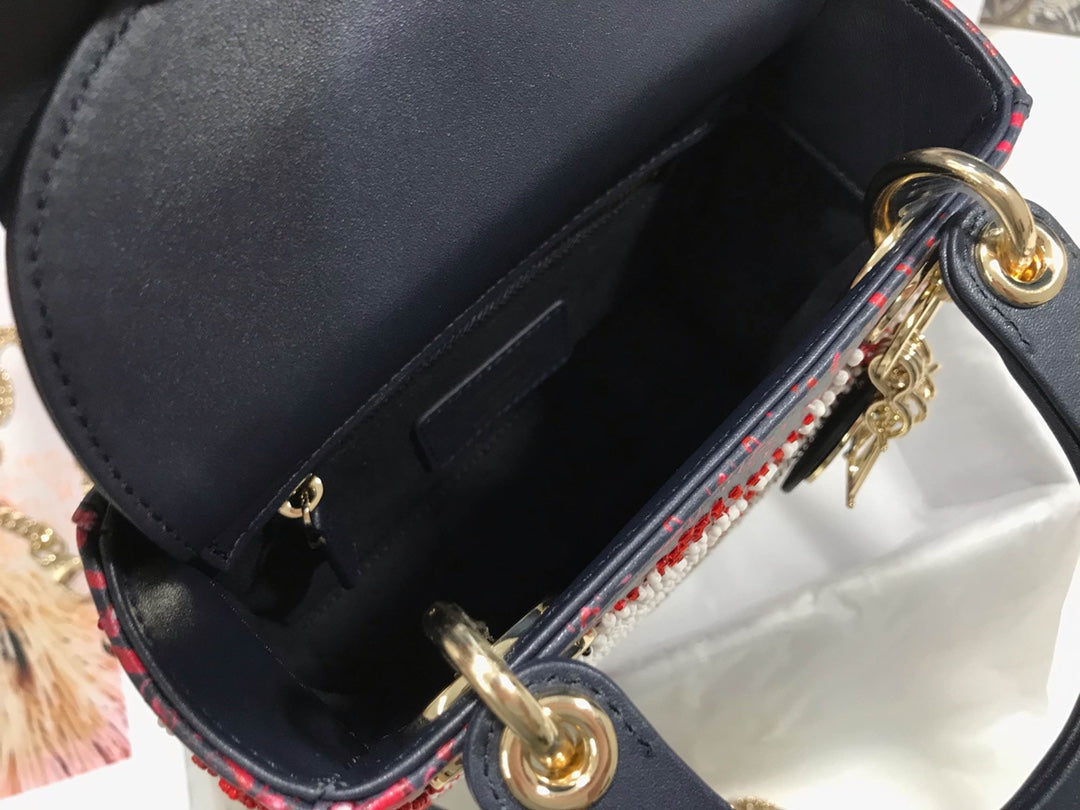 Free shipping LuxluxHouse Dior Top Bag 17*15*7cm