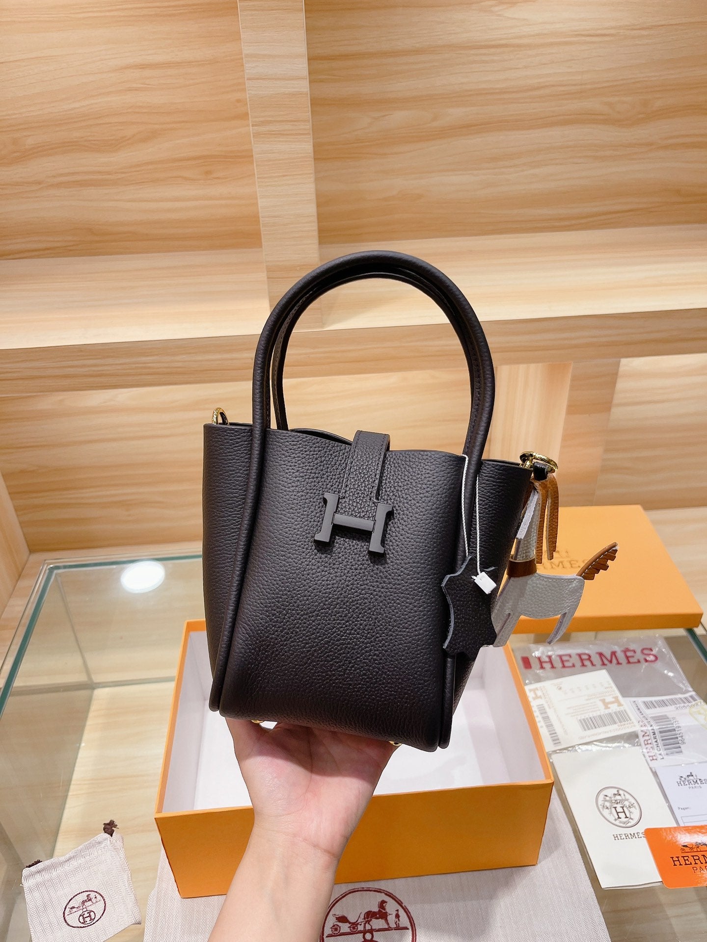 LuxluxHouse Great quality Hermes Top Bag 15*18cm Free shipping