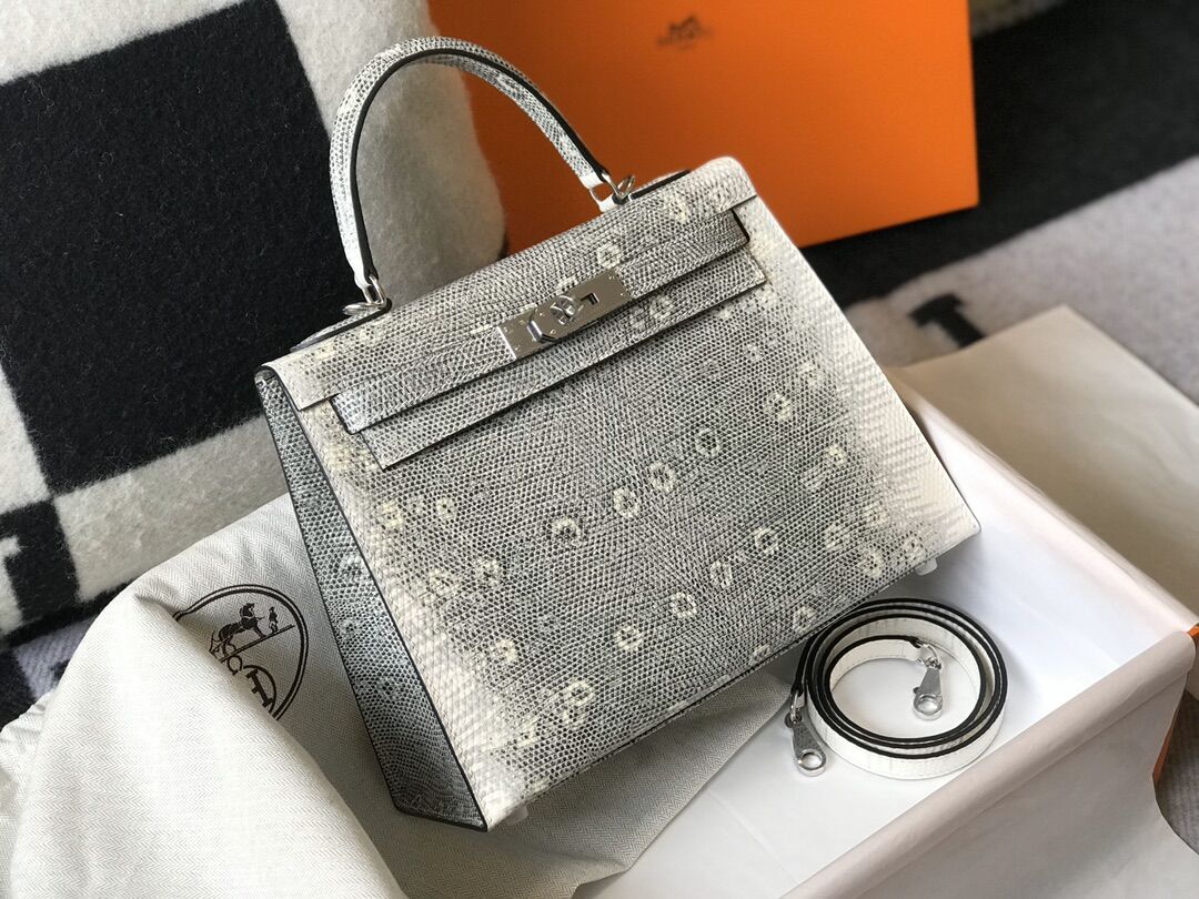 LuxluxHouse Great quality Hermes Bag Top Quality real lizard skin Free shipping