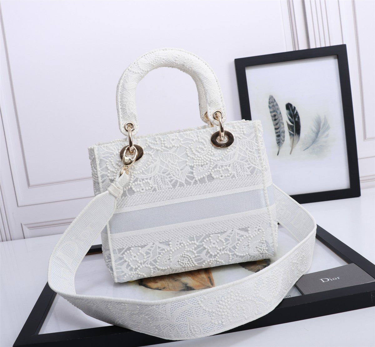 Free shipping LuxluxHouse Dior Top Bag 24CM