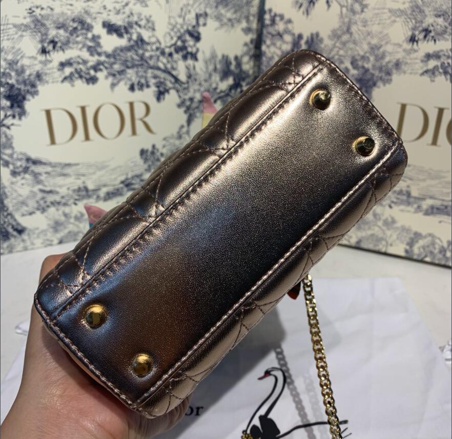 Free shipping LuxluxHouse Dior Top Bag 17*8*14cm