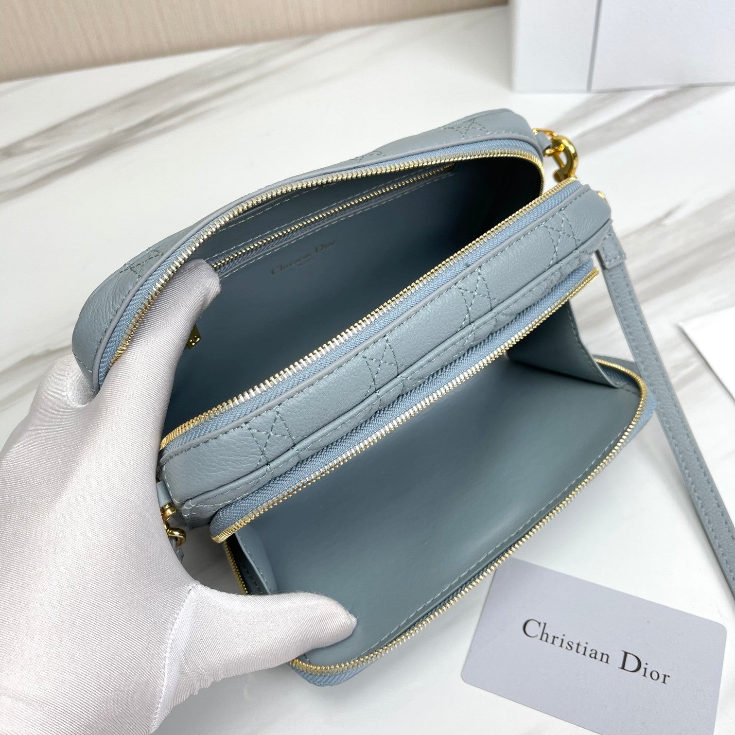 Free shipping LuxluxHouse Dior Top Bag 19*10.5*5cm