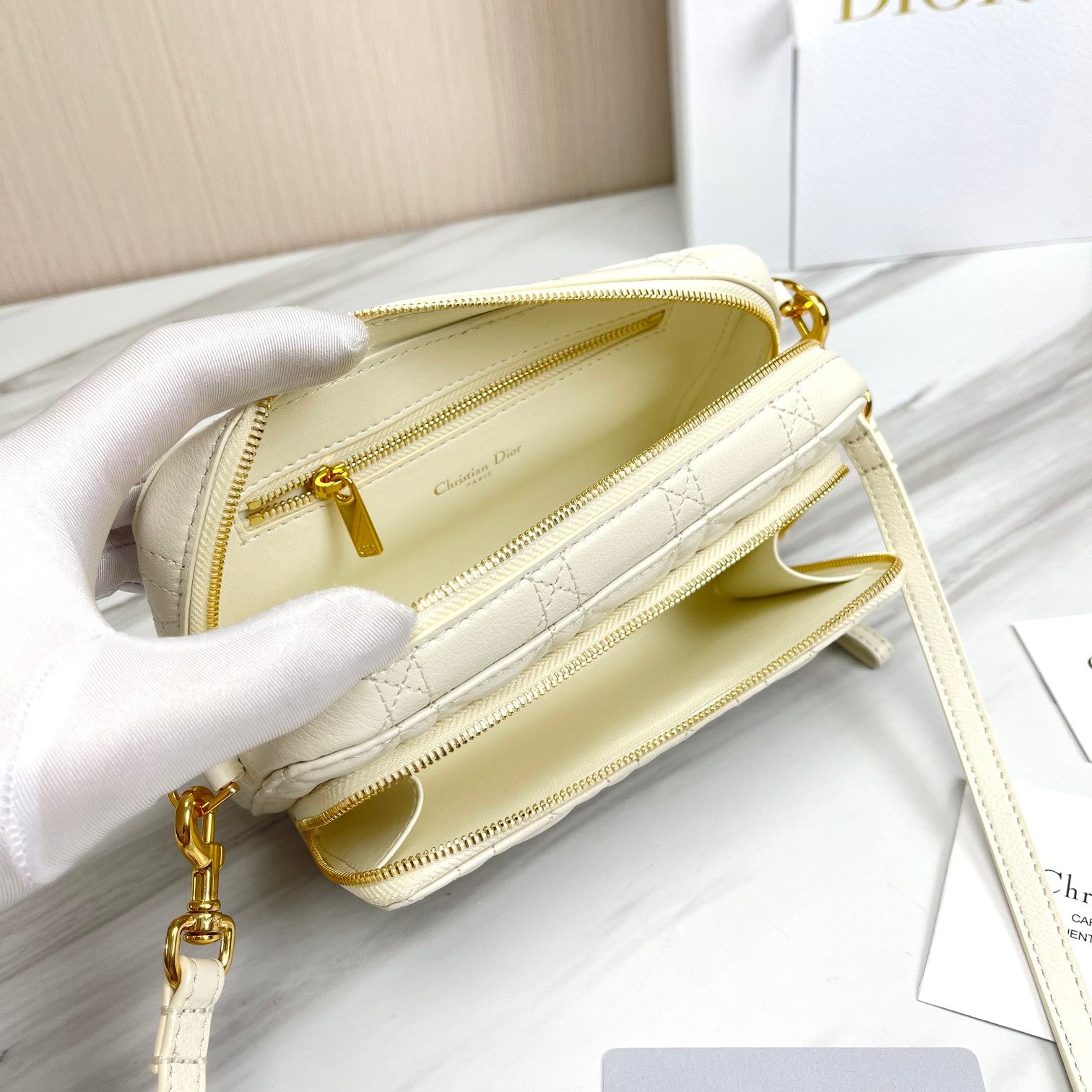 Free shipping LuxluxHouse Dior Top Bag 19*10.5*5cm