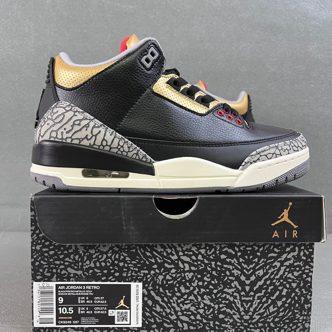 PB Batch-Air Jordan 3 “Black Gold”