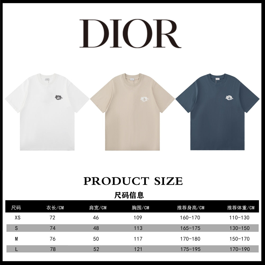 LuxluxHouse Best Quality Clothes T-shirt Dior