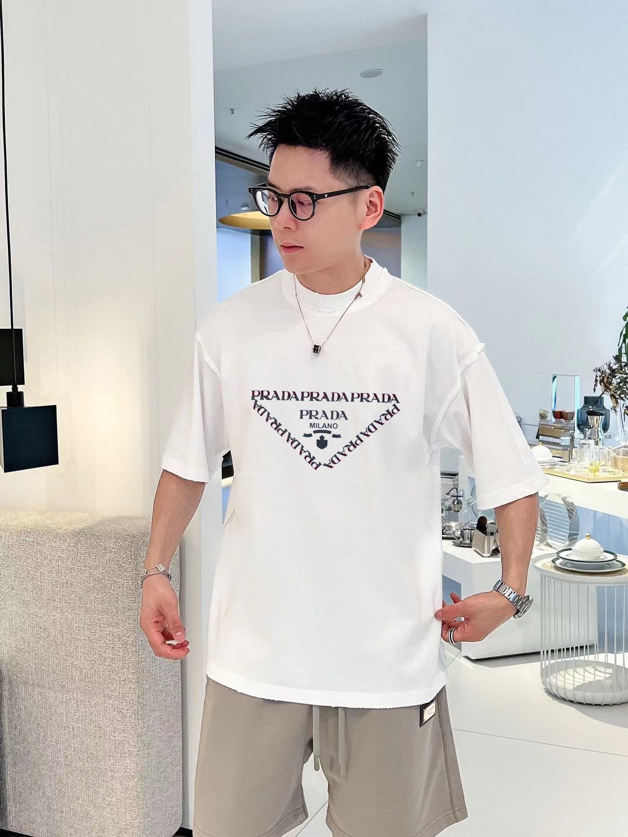 LuxluxHouse Best Quality Clothes T-shirt Prada