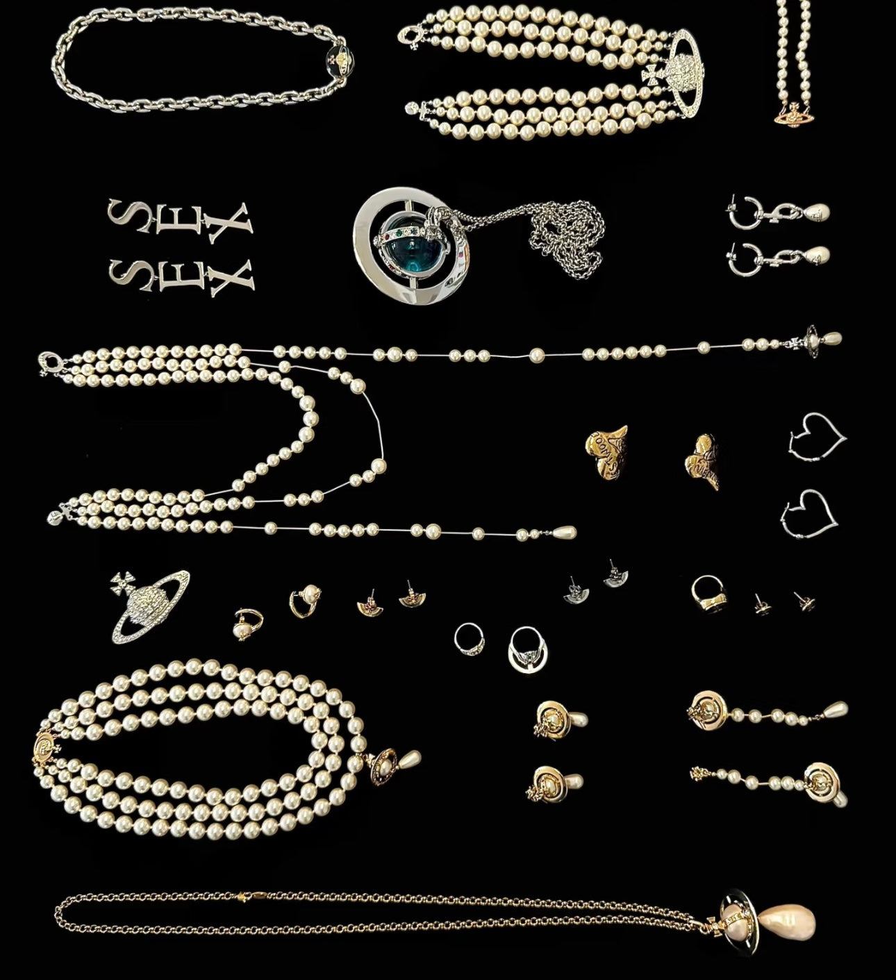 LuxluxHouse Best Quality Accessories Earrings Bracelet  Vivienne Westwood Necklace