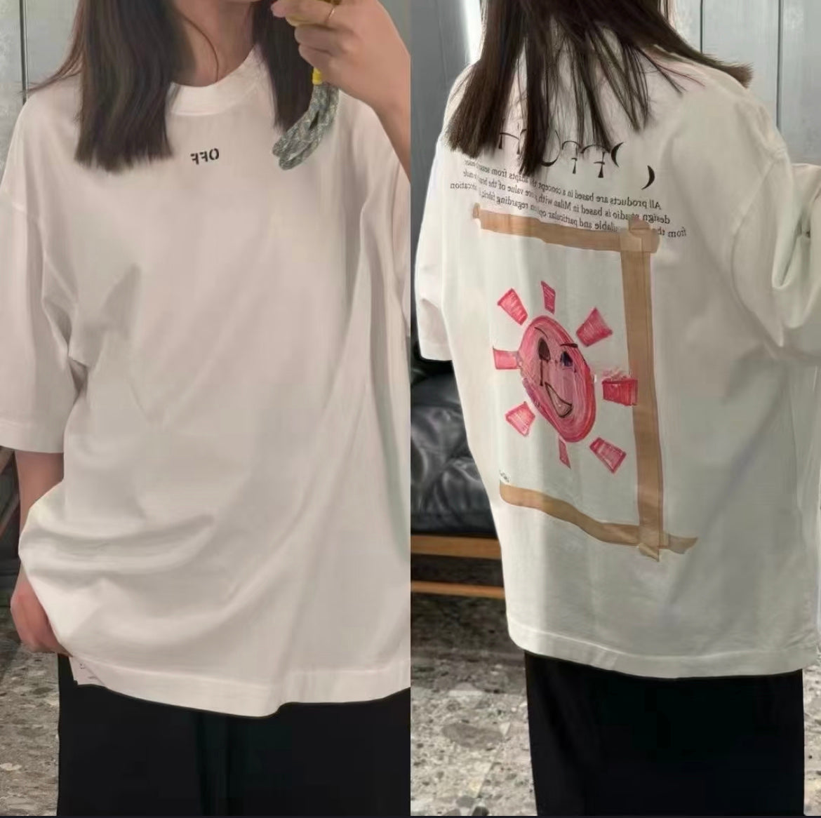 LuxluxHouse Best Quality Clothes Off White T-shirt