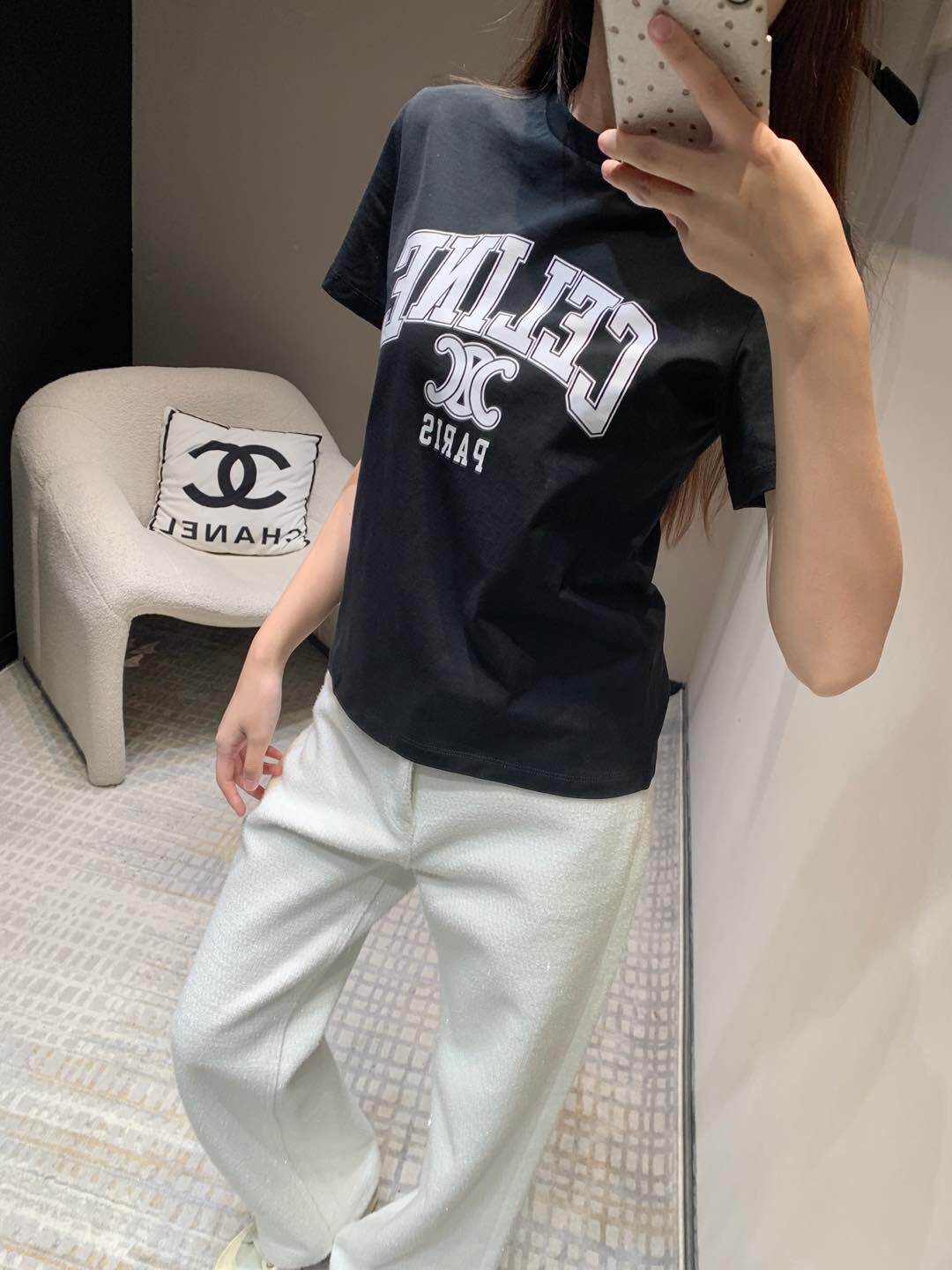 LuxluxHouse Best Quality Clothes T-shirt Celine