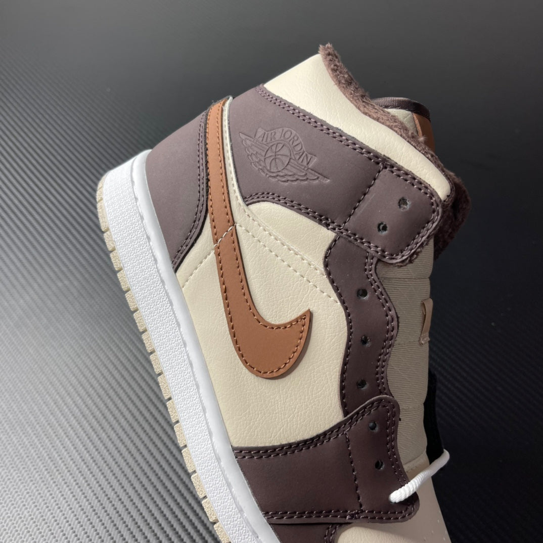 DT Batch-Air Jordan 1 Mid “Cream Dark Chocolate”