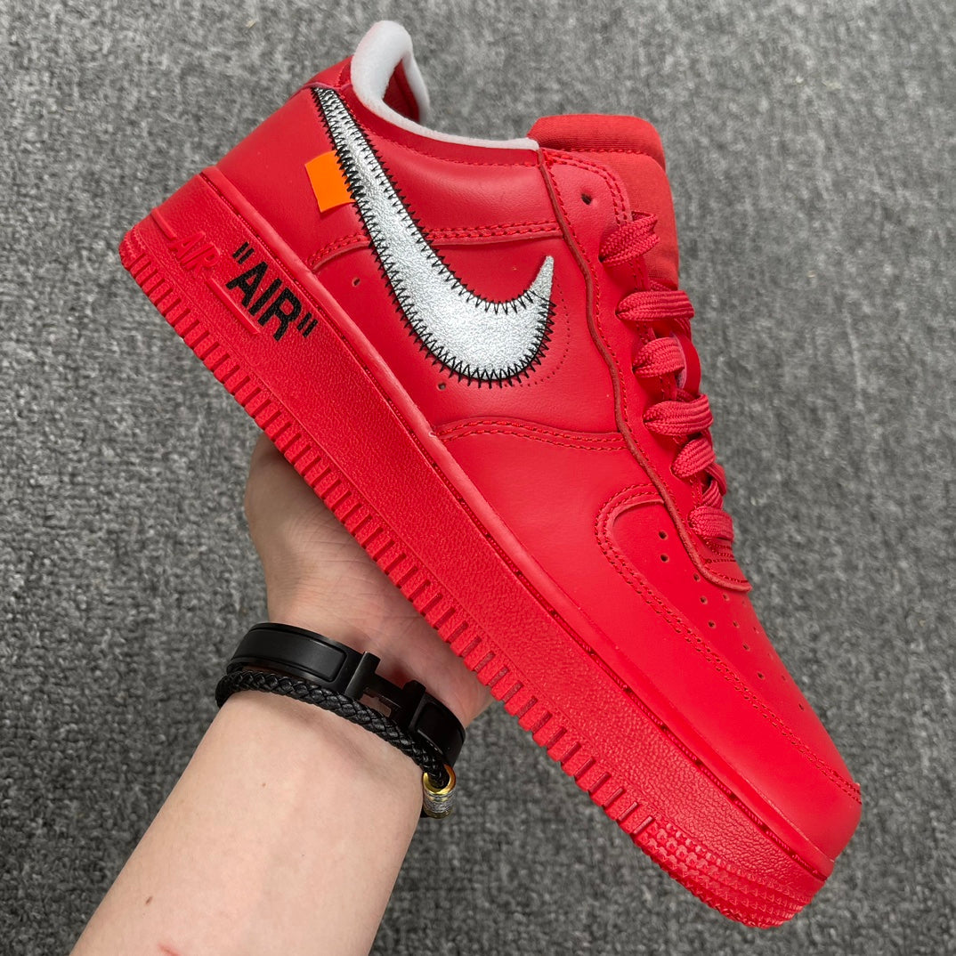 YH Batch-Off White × Air Force 1 “Red Art Museum”