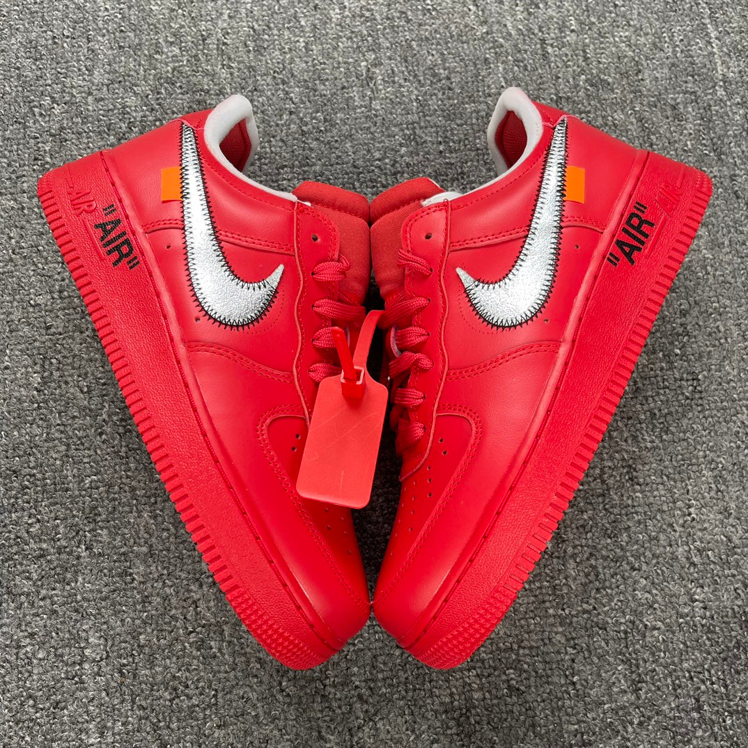 YH Batch-Off White × Air Force 1 “Red Art Museum”