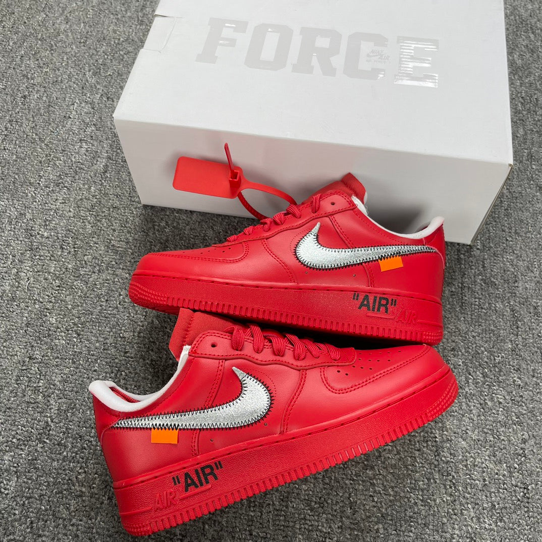 YH Batch-Off White × Air Force 1 “Red Art Museum”