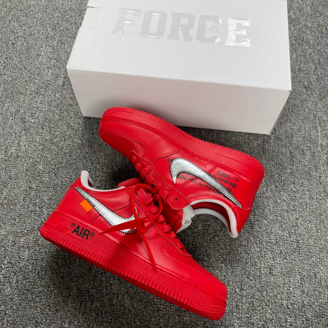 YH Batch-Off White × Air Force 1 “Red Art Museum”