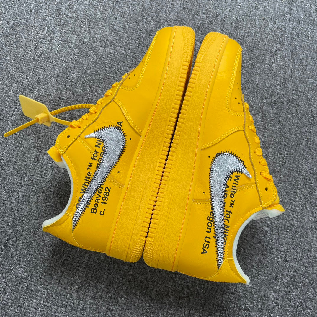 YH Batch-Off White × Air Force 1 “Yellow Art Museum”