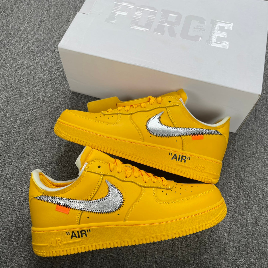 YH Batch-Off White × Air Force 1 “Yellow Art Museum”