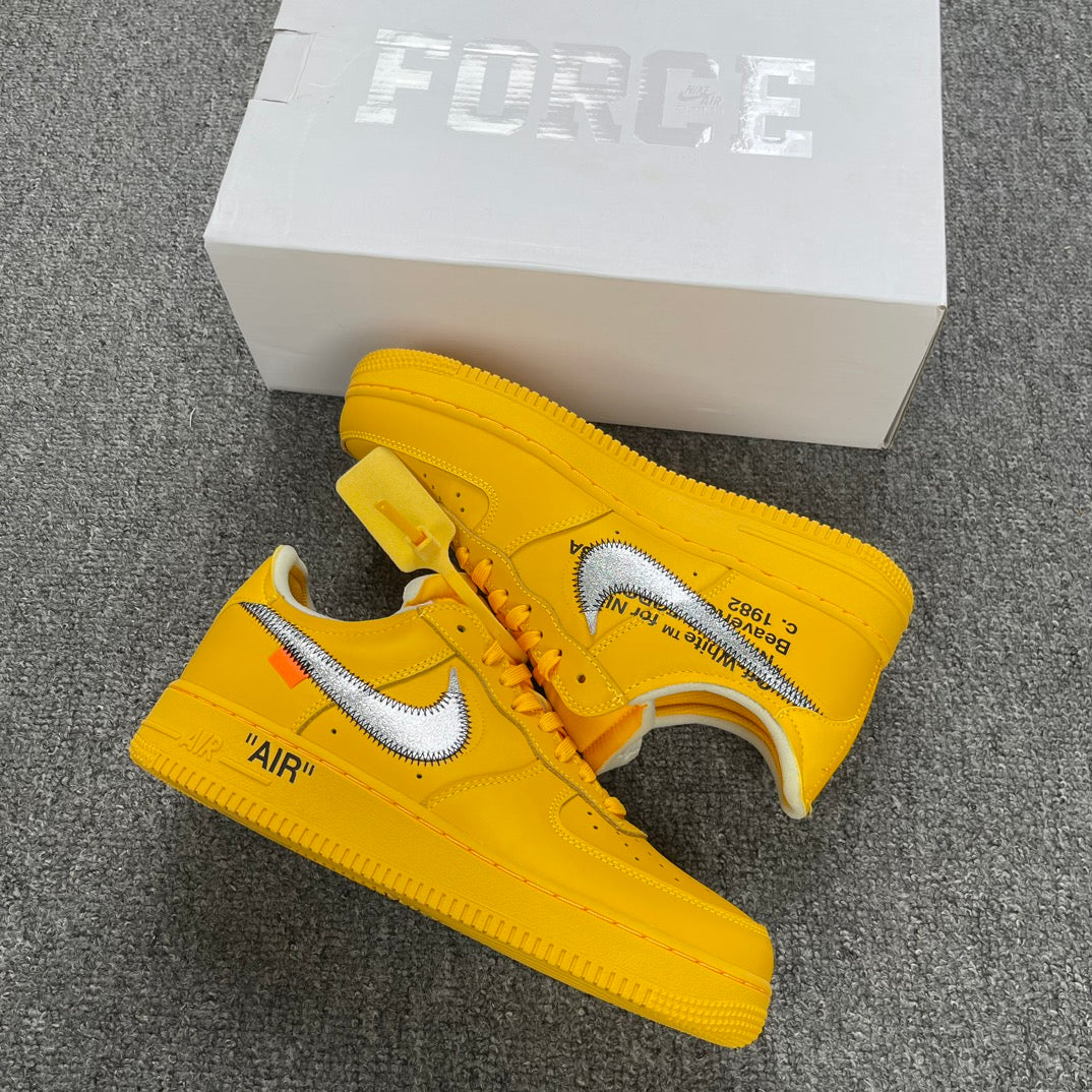 YH Batch-Off White × Air Force 1 “Yellow Art Museum”