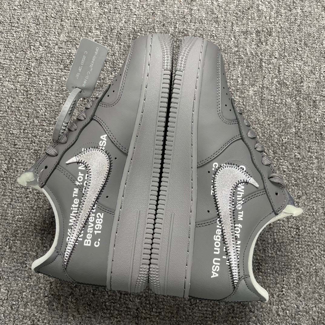 YH Batch-Off White × Air Force 1 “Grey Art Museum”