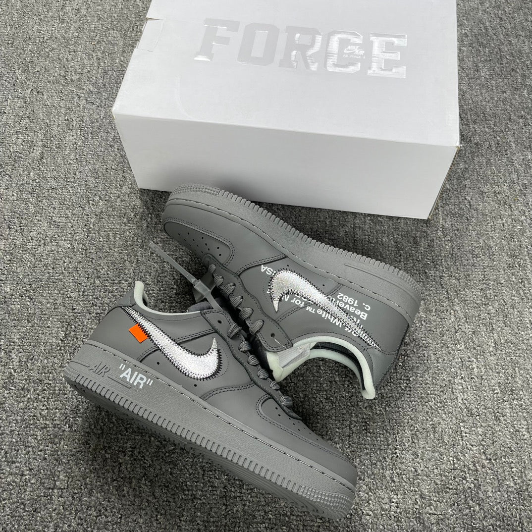 YH Batch-Off White × Air Force 1 “Grey Art Museum”