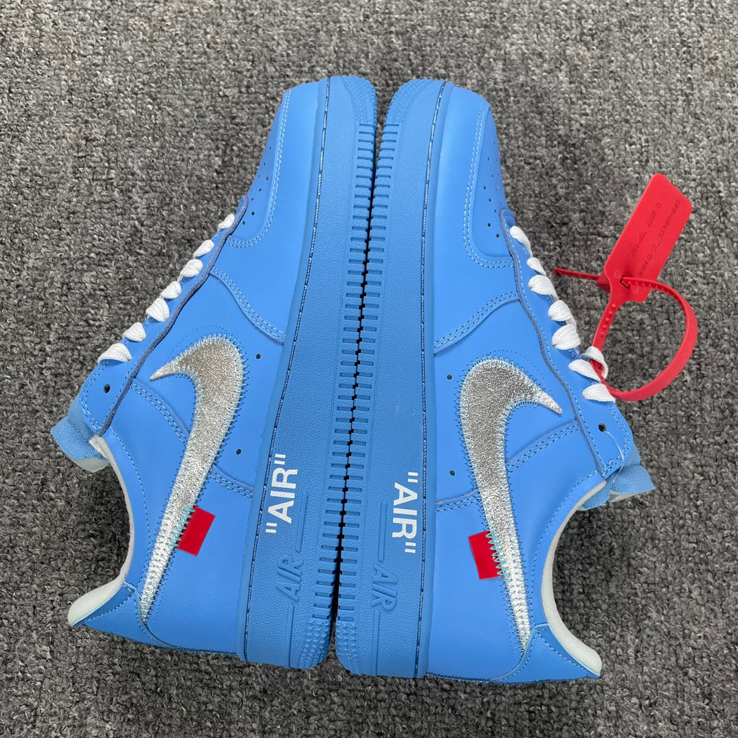 YH Batch-Off White × Air Force 1 “Blue Art Museum”