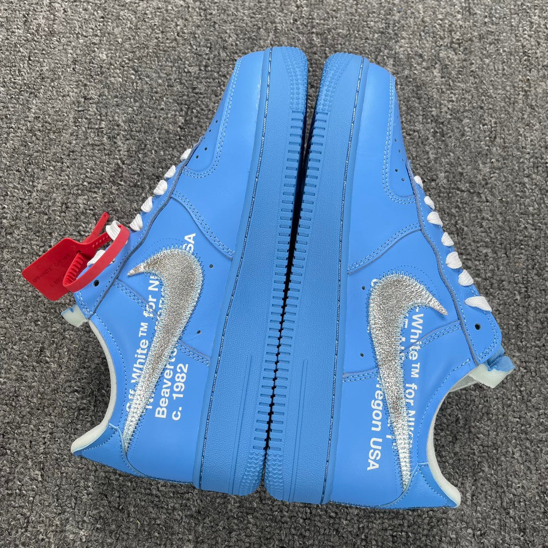 YH Batch-Off White × Air Force 1 “Blue Art Museum”