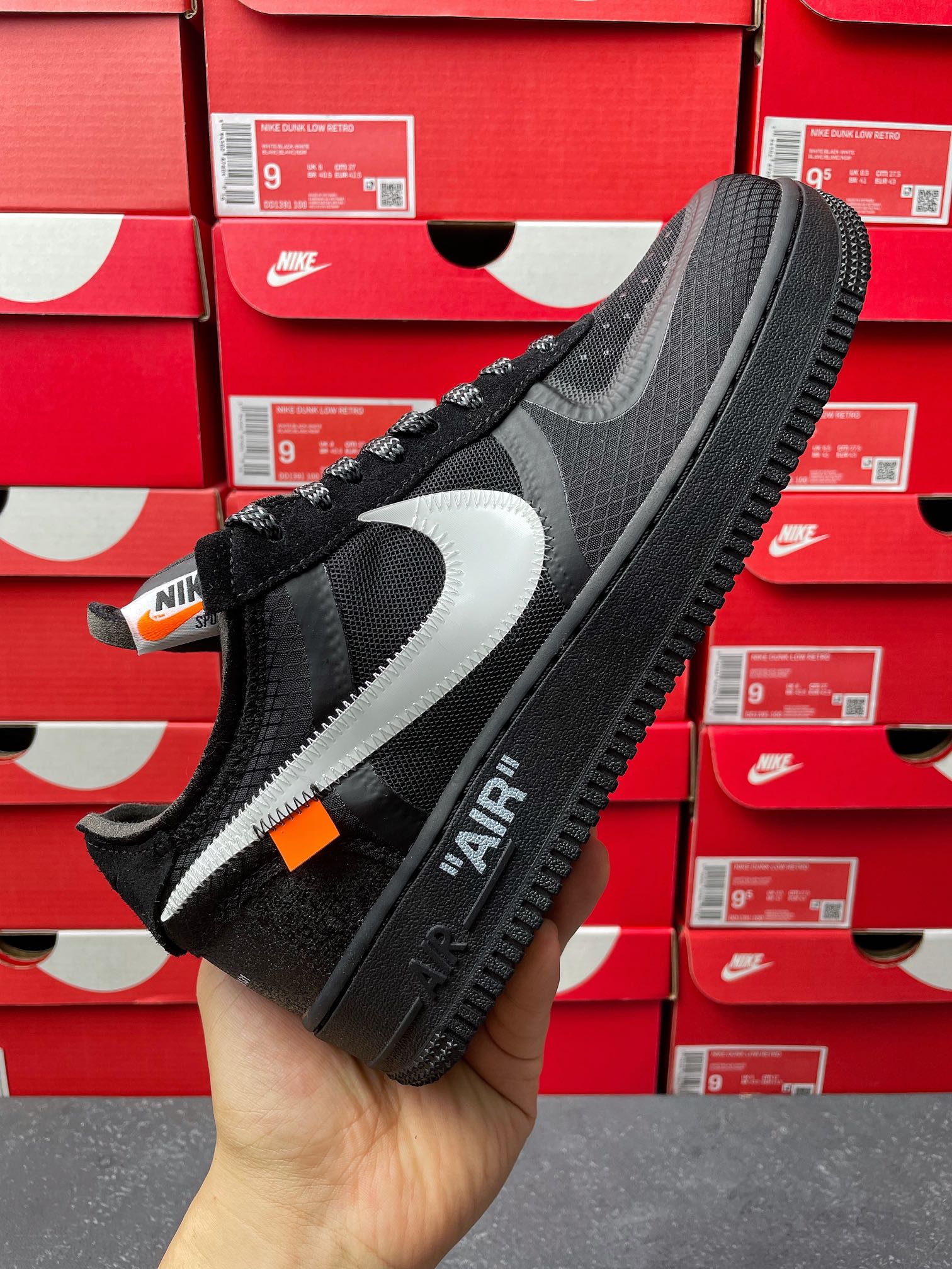 Top Batch-Off White × Air Force 1 “Black White” 2.0